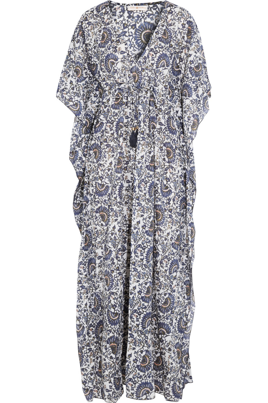 Lyst - Tory Burch Madura Cotton Voile Kaftan in Blue