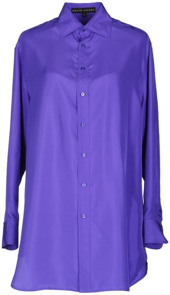 Ralph Lauren Black Label Long Sleeve Shirt in Purple | Lyst