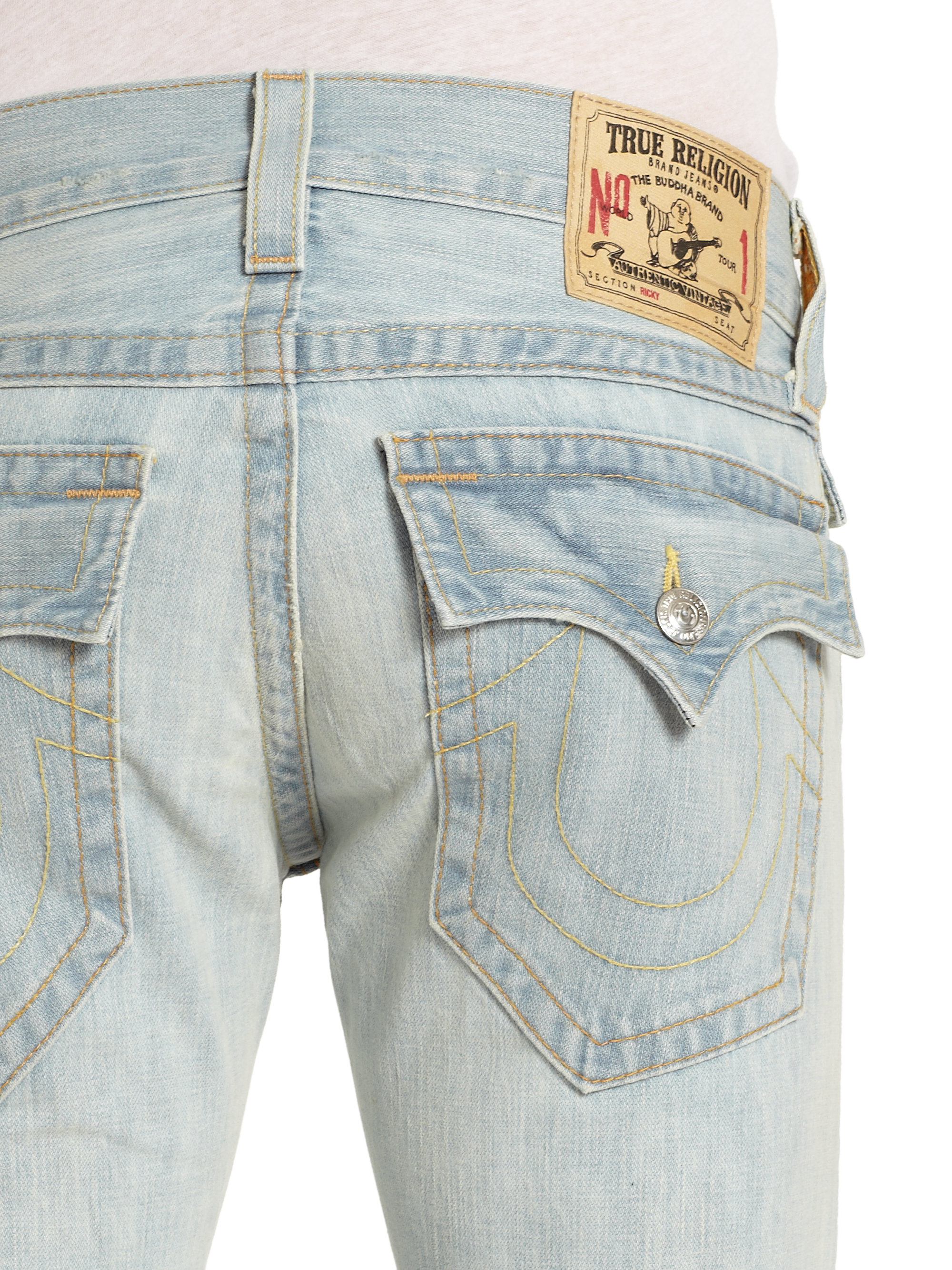 Lyst True Religion Ricky Faded Distressed Flap Pocket Straight Leg