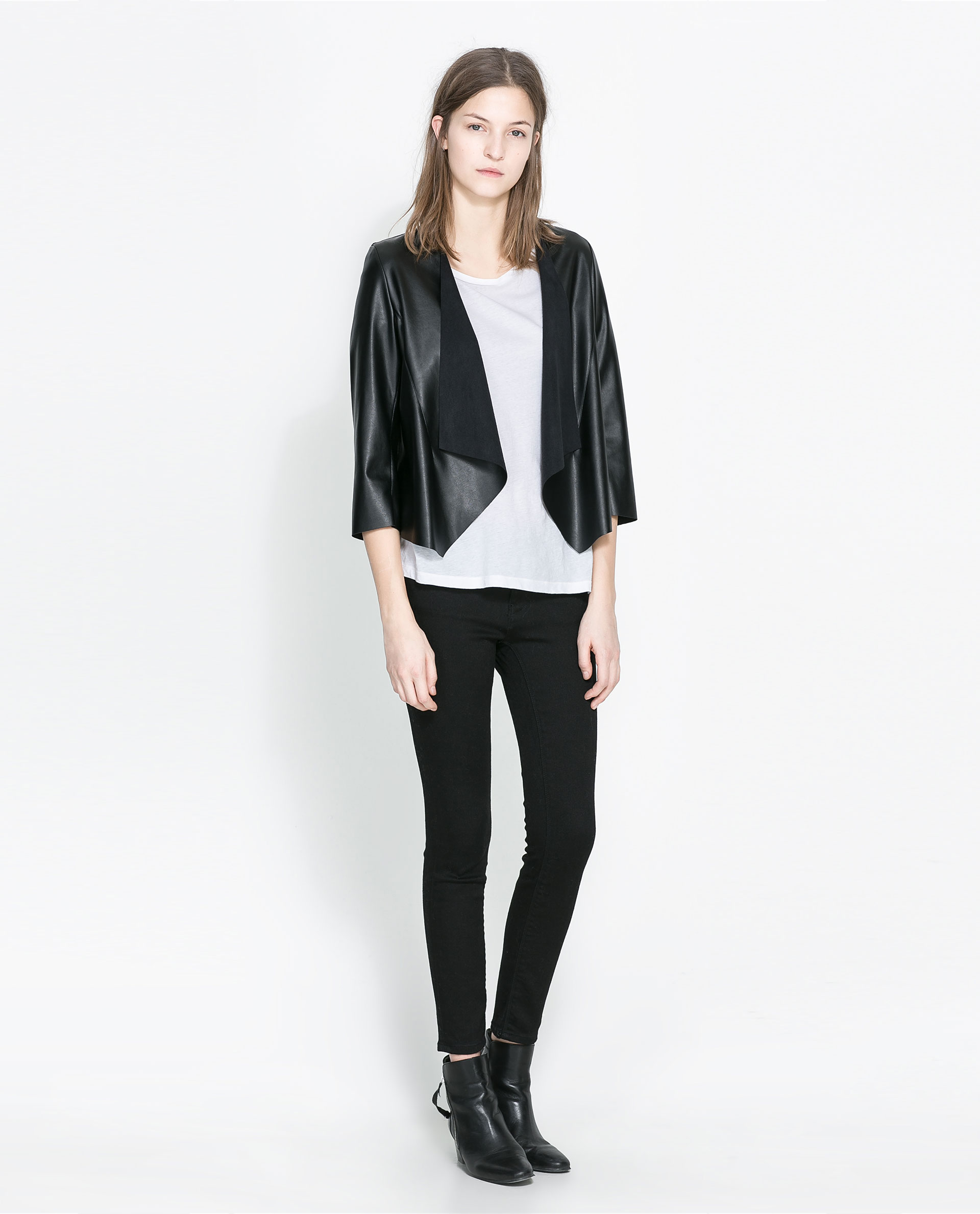 Zara Faux Leather Jacket In Black Lyst Gallery