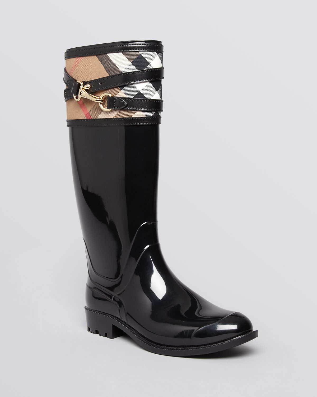 Lyst - Burberry Tall Rain Boots Elderford in Black