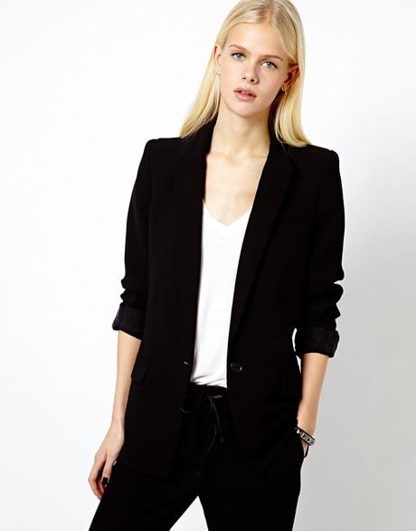 Asos Mango Blazer in Black | Lyst