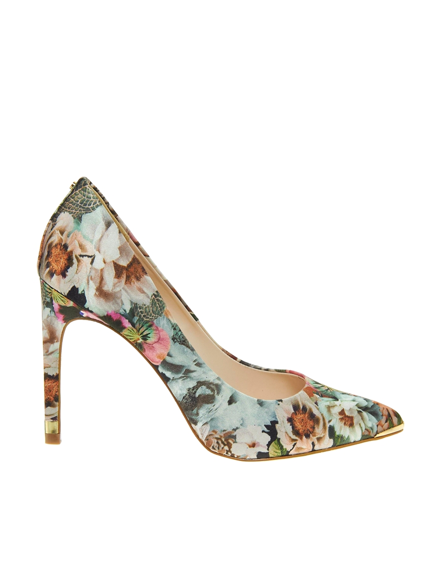 Asos Ted Baker Luceey Tangled Rose Printed Court Shoes in Floral (Multi ...