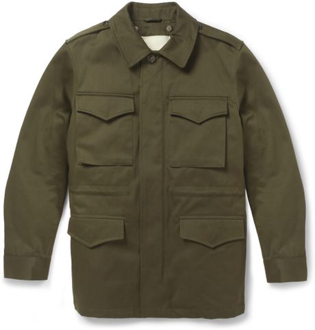 A.p.c. Cottontwill Field Jacket with Detachable Lining in Green for Men ...