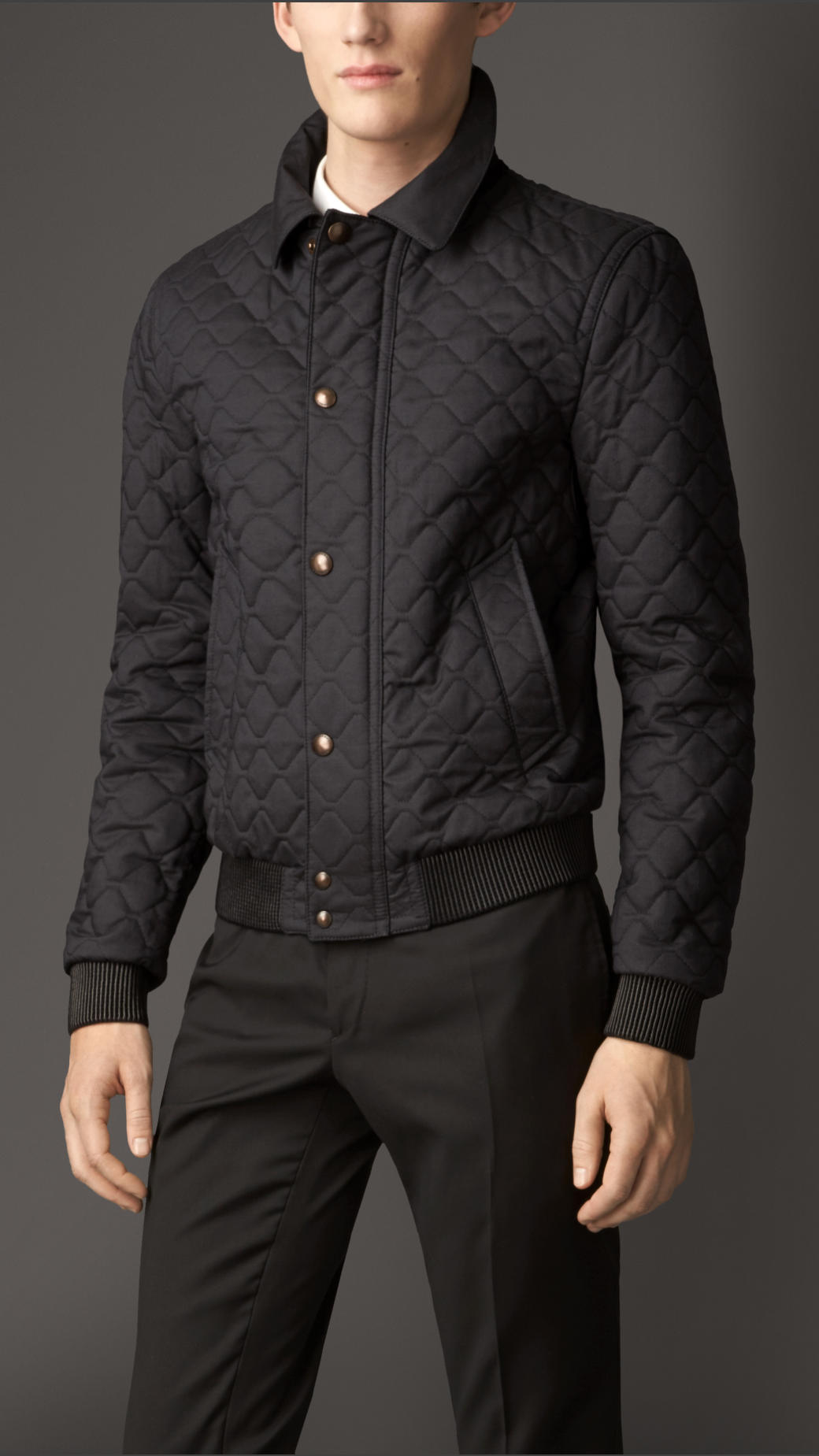 Lyst - Burberry Military Quilt Cotton Gabardine Blouson in Blue for Men