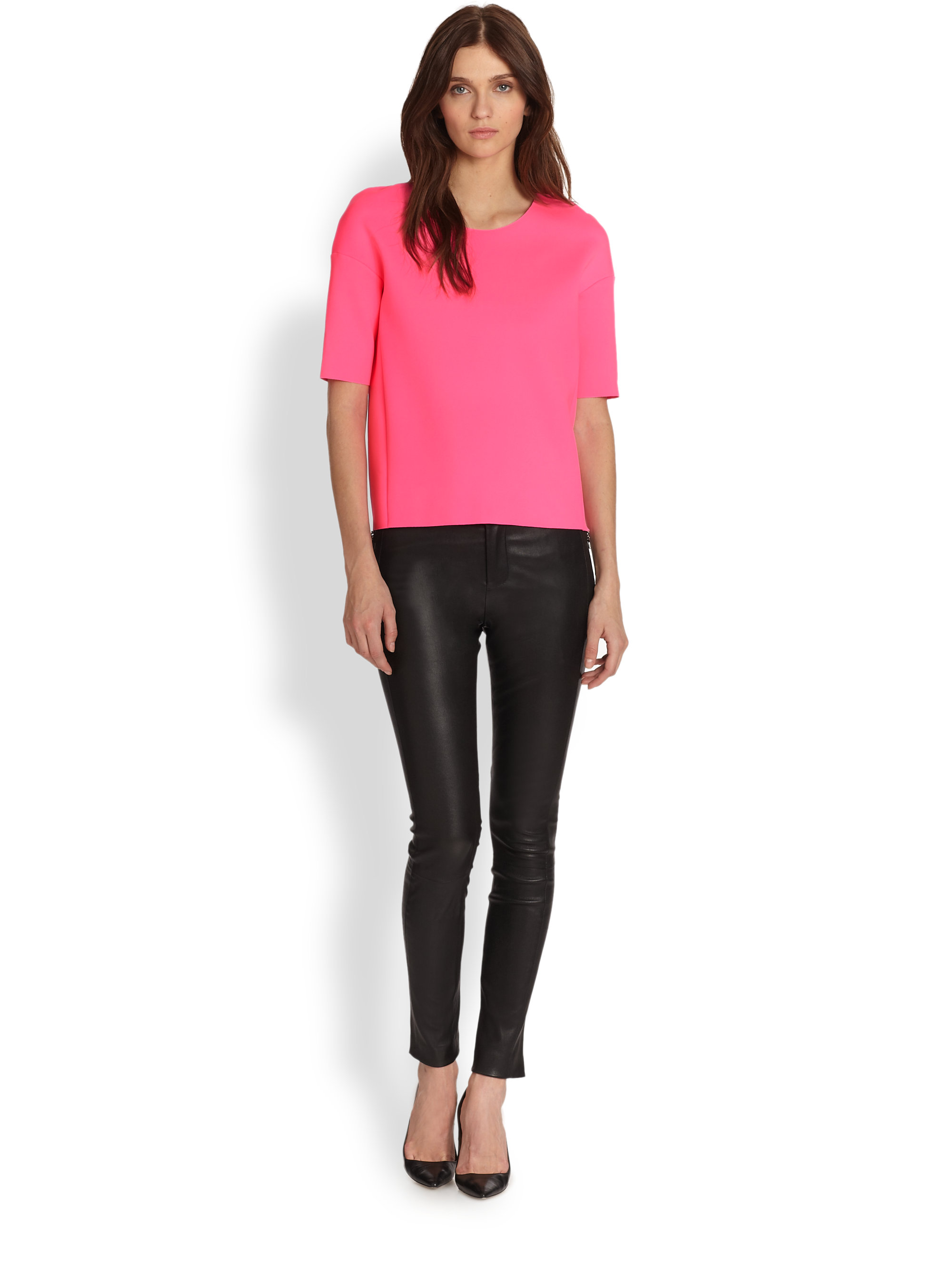 leather skinny pants