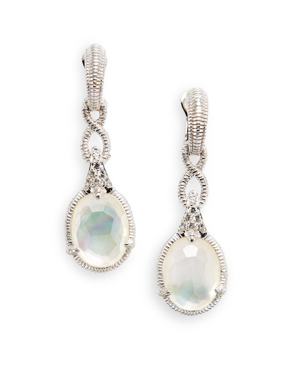 Judith Ripka Rock Quartz Crystal, Mother-Of-Pearl, White Sapphire And ...