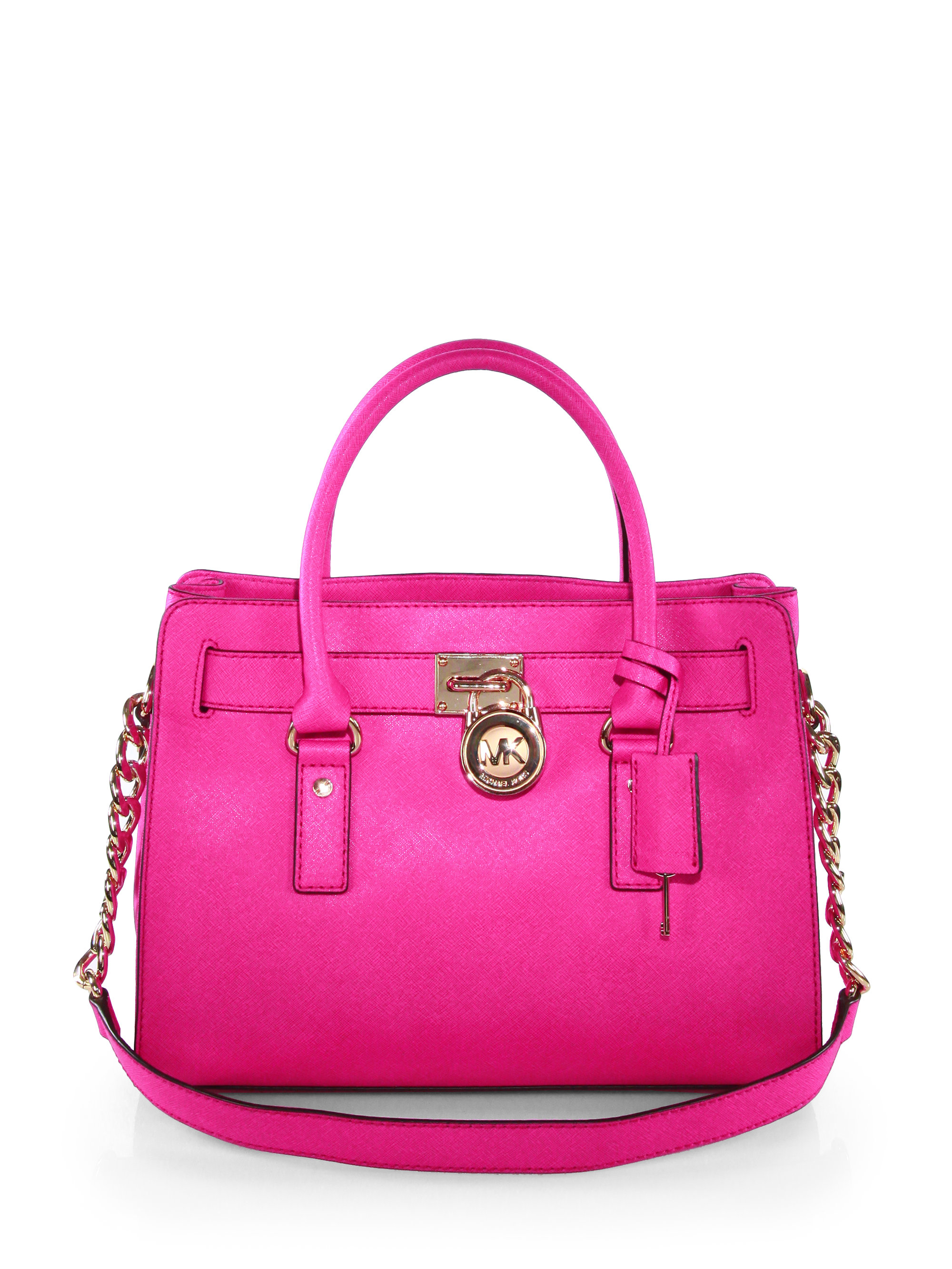 Lyst - Michael michael kors Hamilton Small Messenger Bag in Pink