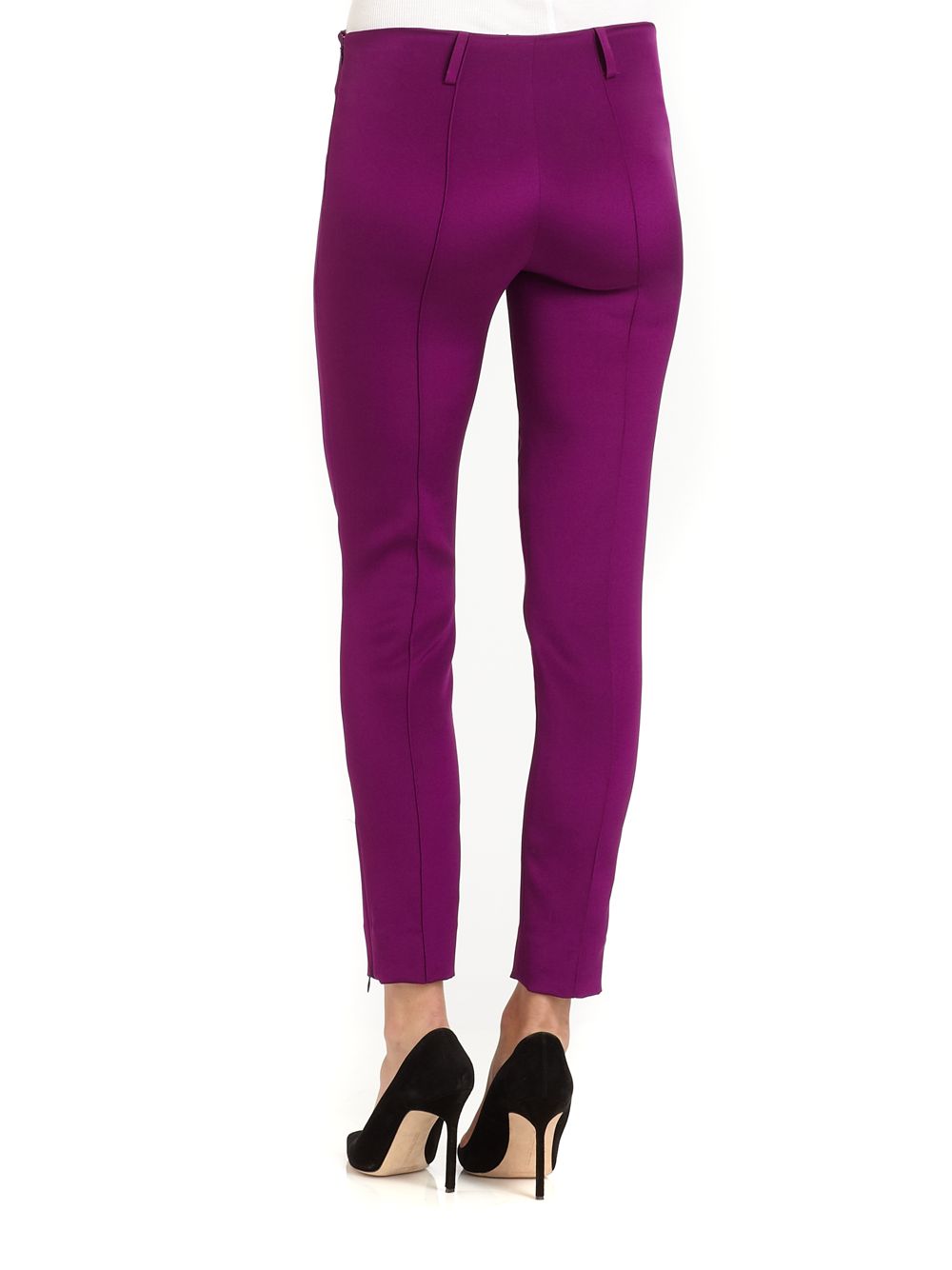 Lyst - Sophie theallet Silk Crepe Pants in Purple