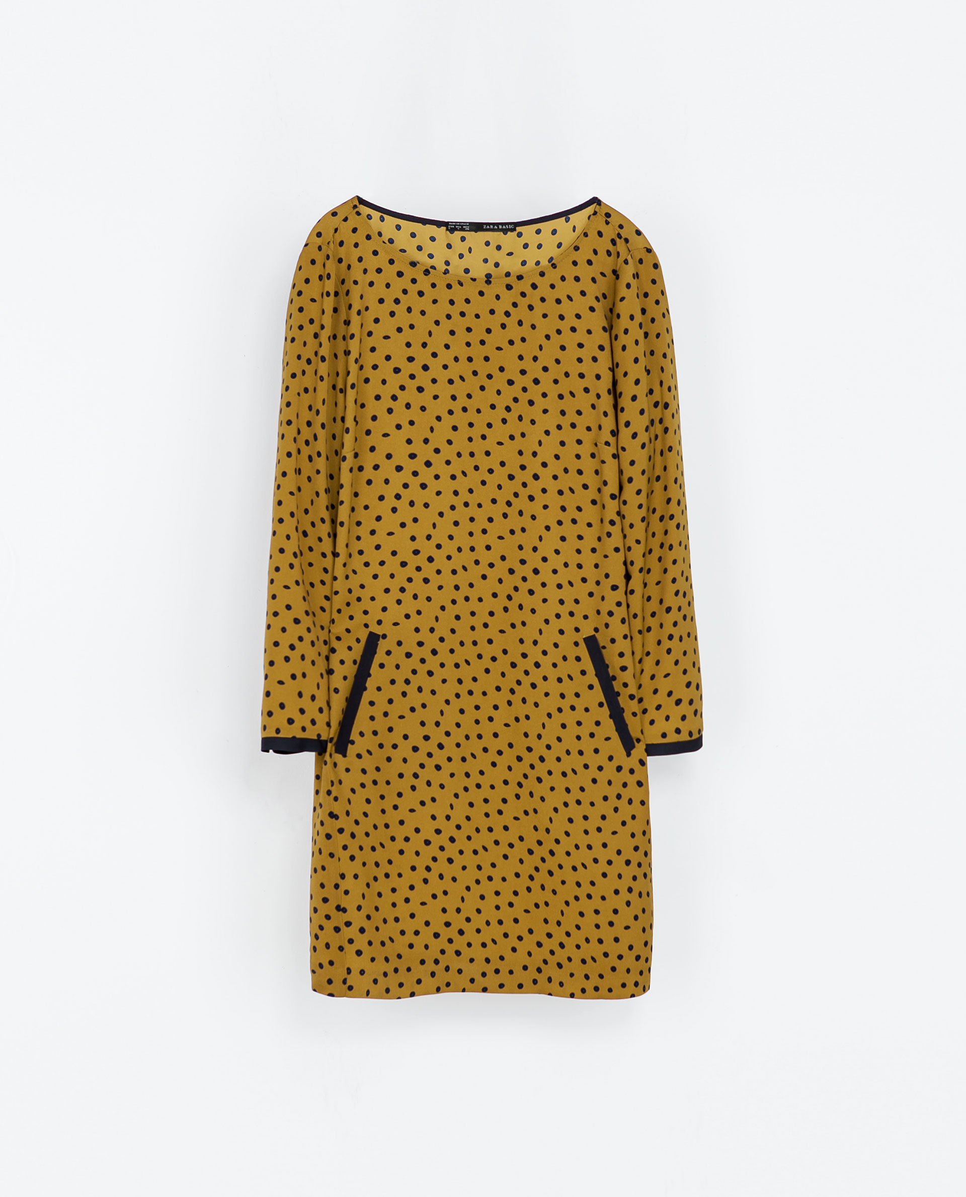 zara polka dot shirt dress