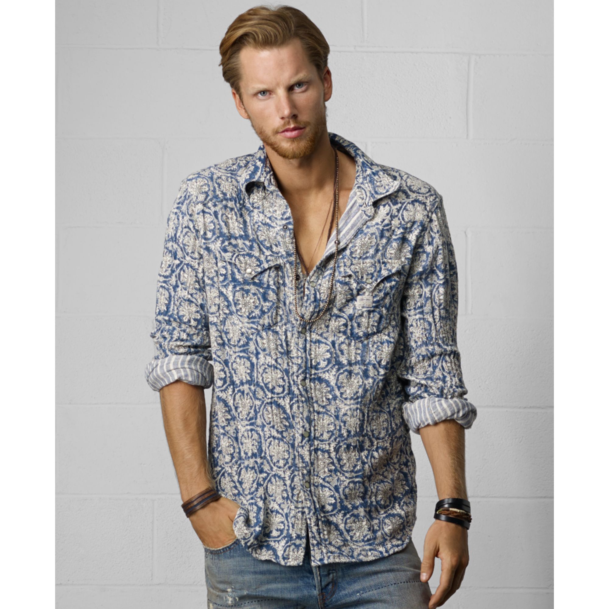 Lyst - Denim & Supply Ralph Lauren Floral Western Shirt for Men