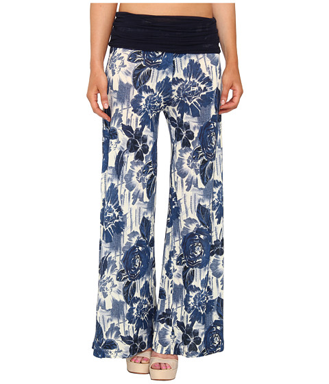 Jean Paul Gaultier Flower Viscose Palazzo Pants in Blue (floral) | Lyst