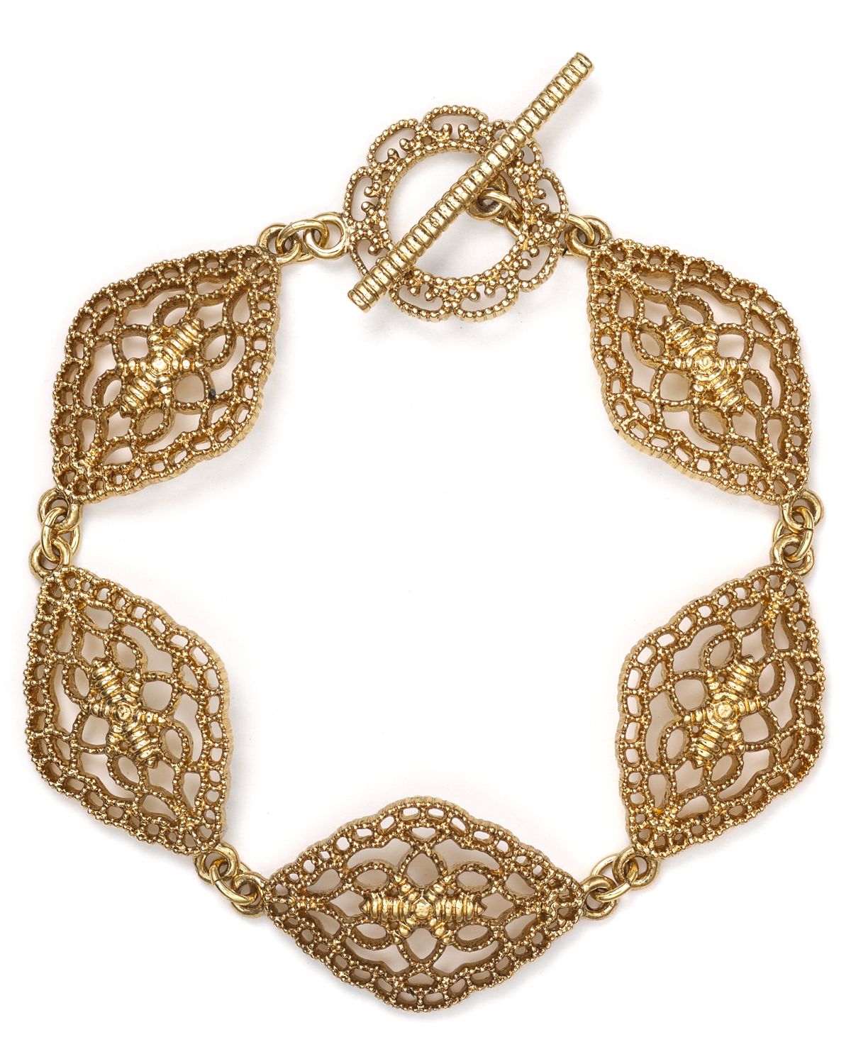 Ralph Lauren Lauren Lovely Lace Bracelet in Gold | Lyst