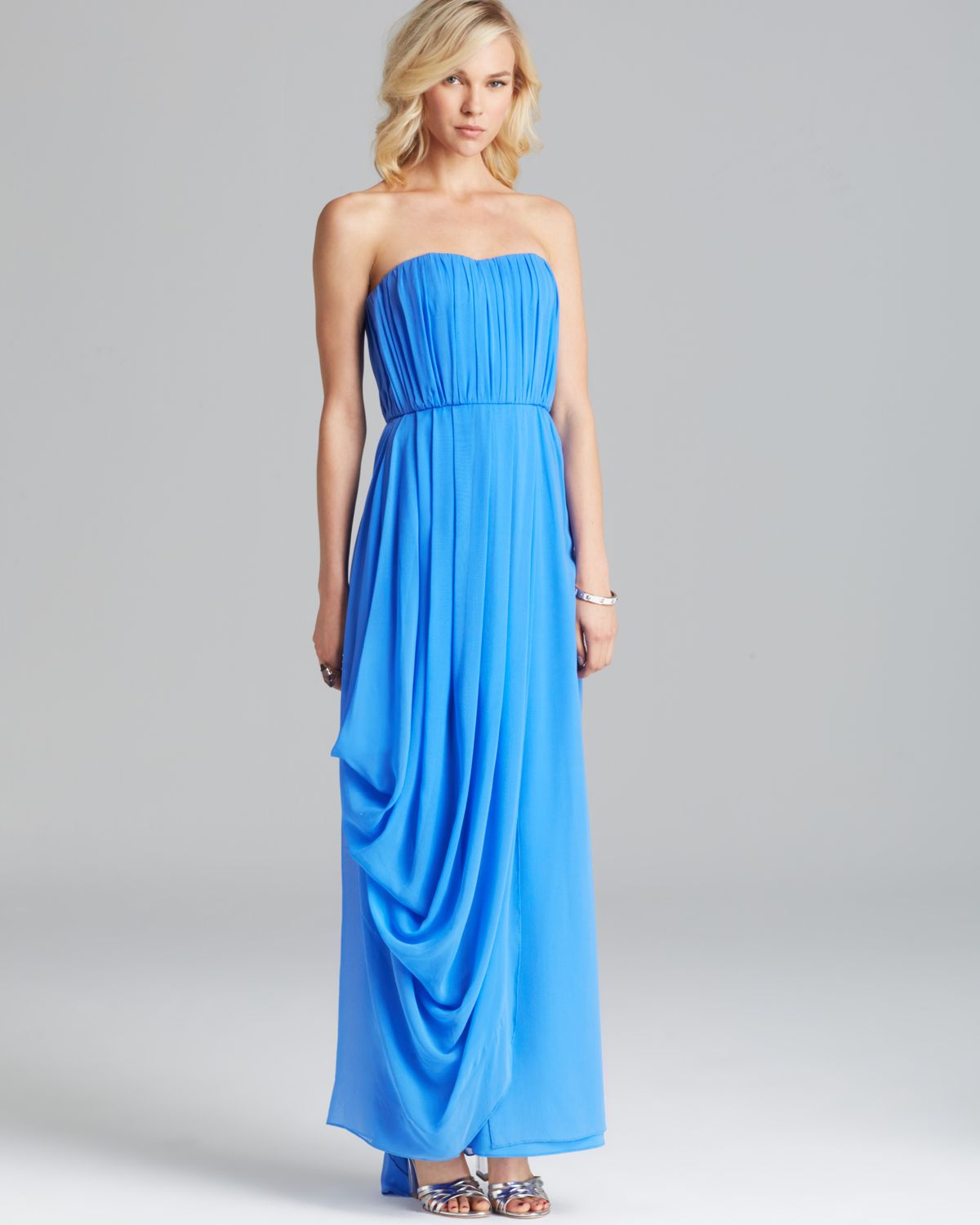 Lyst - Alice + Olivia Alice Olivia Maxi Dress Waldorf Silk in Blue