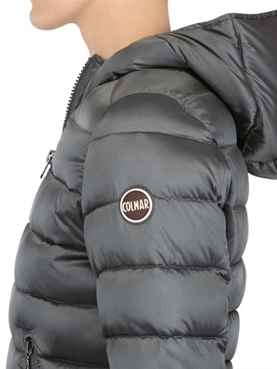 Lyst - Colmar Hooded Shiny Nylon Jacket in Gray