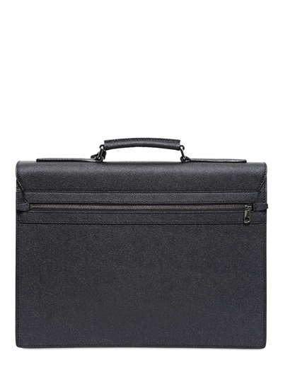 Lyst - Dolce & Gabbana Dauphine Leather Briefcase in Black for Men