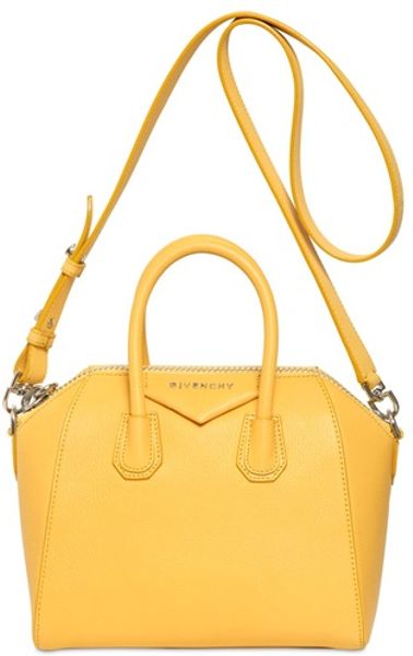 Givenchy Mini Antigona Grained Shoulder Bag in Yellow | Lyst