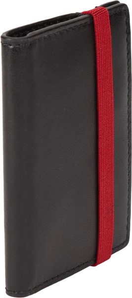 Jack Spade Elastic Leather Vertical Flap Wallet in Black for Men | Lyst