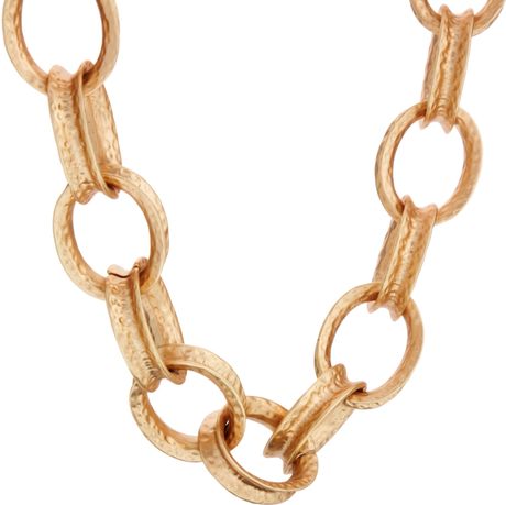 Kenneth Jay Lane Chunky Chain Link Necklace in Gold | Lyst