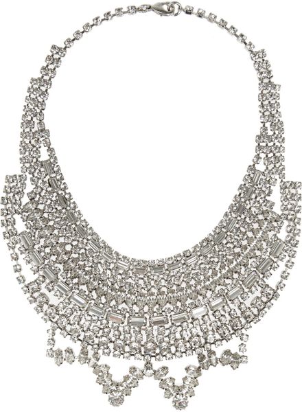 Tom Binns Madame Dumont Rhodiumplated Swaorvski Crystal Necklace in ...