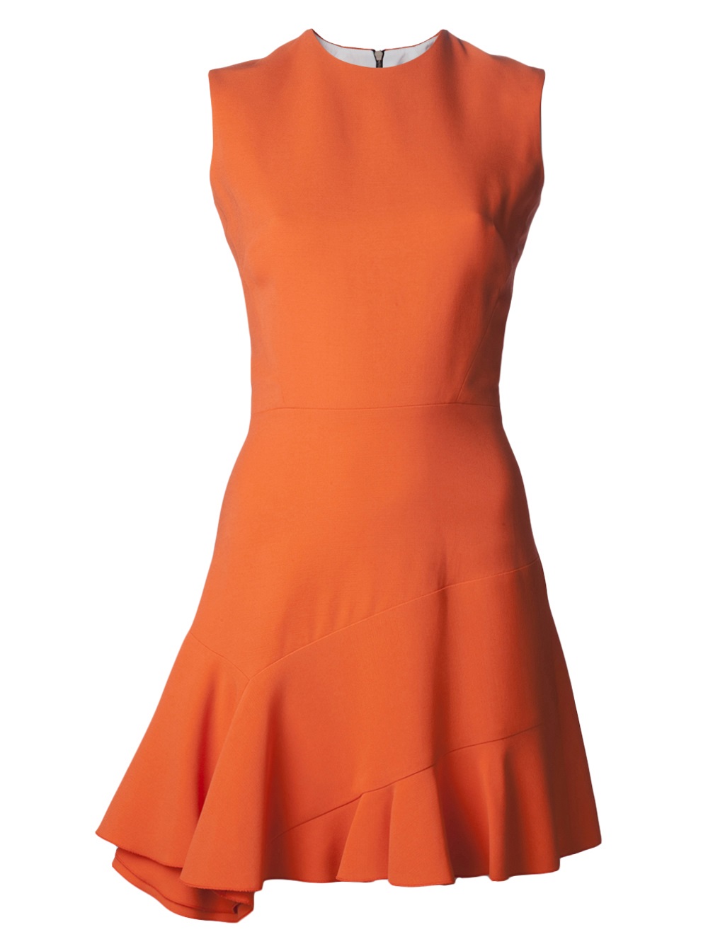 Victoria beckham Flared Dress in Orange | Lyst