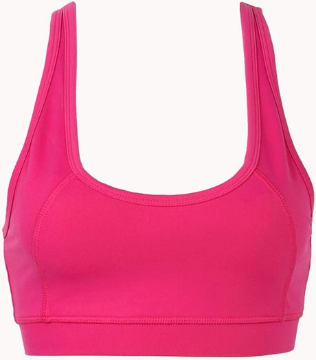 Forever 21 High Impact - Cutout Back Sports Bra in Pink (Hot pink) | Lyst