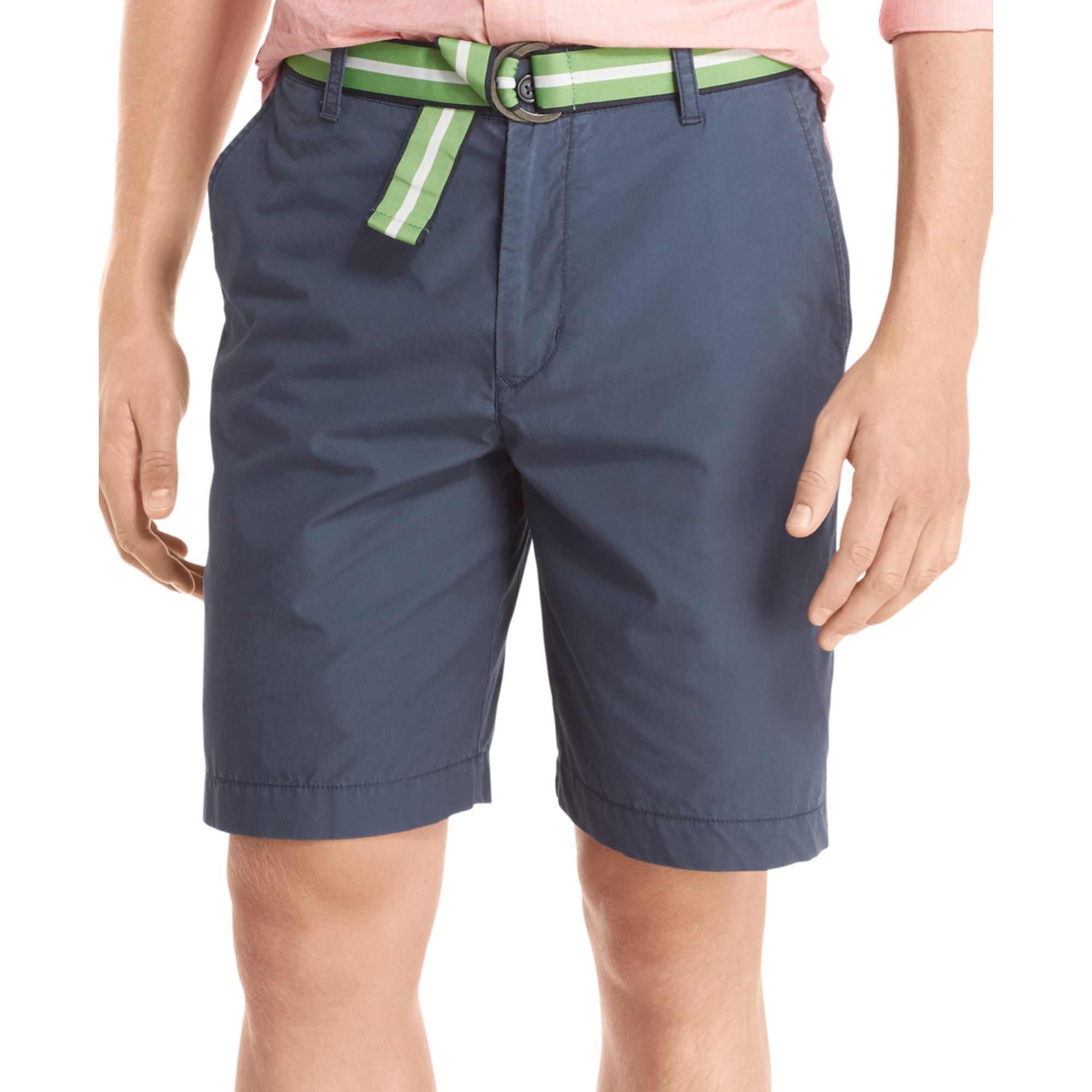 Lyst Izod Essential Flat Front Shorts in Blue for Men
