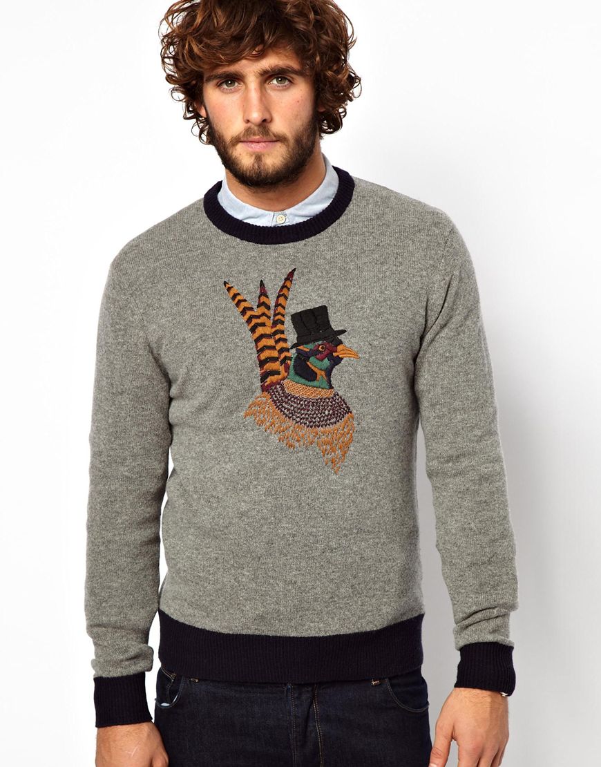 Jack Wills Jumper with Pheasant in Gray for Men (Greynavy) | Lyst