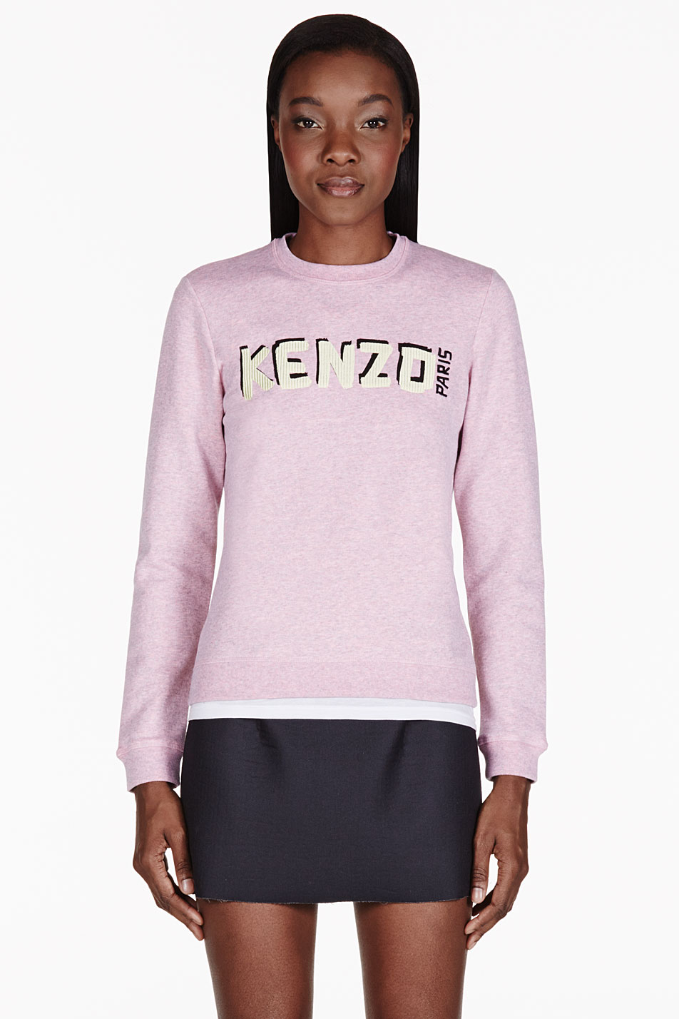 Lyst - Kenzo Heather Pink Embroidered Logo Sweater in Pink