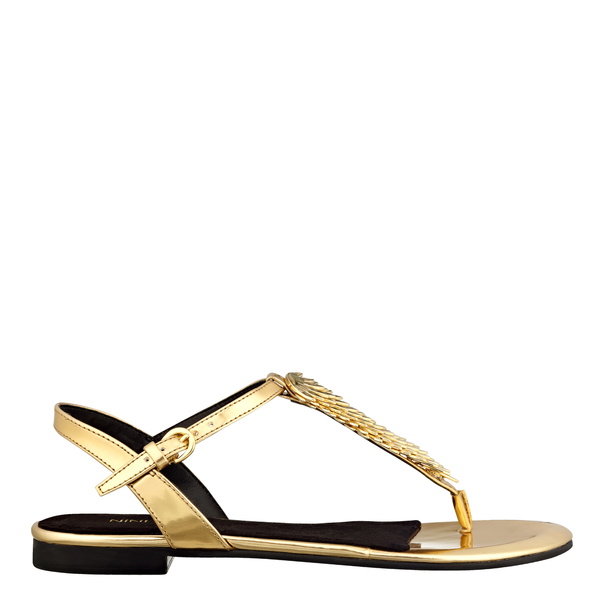 Nine West Zachi Sandal in Gold (GOLD SYNTHETIC) | Lyst
