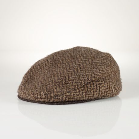 Polo Ralph Lauren Lambswool Driver Cap in Brown for Men | Lyst