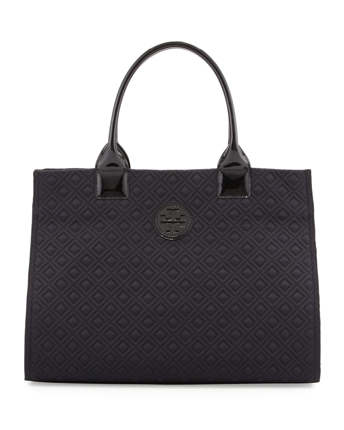 quilted nylon tote bag