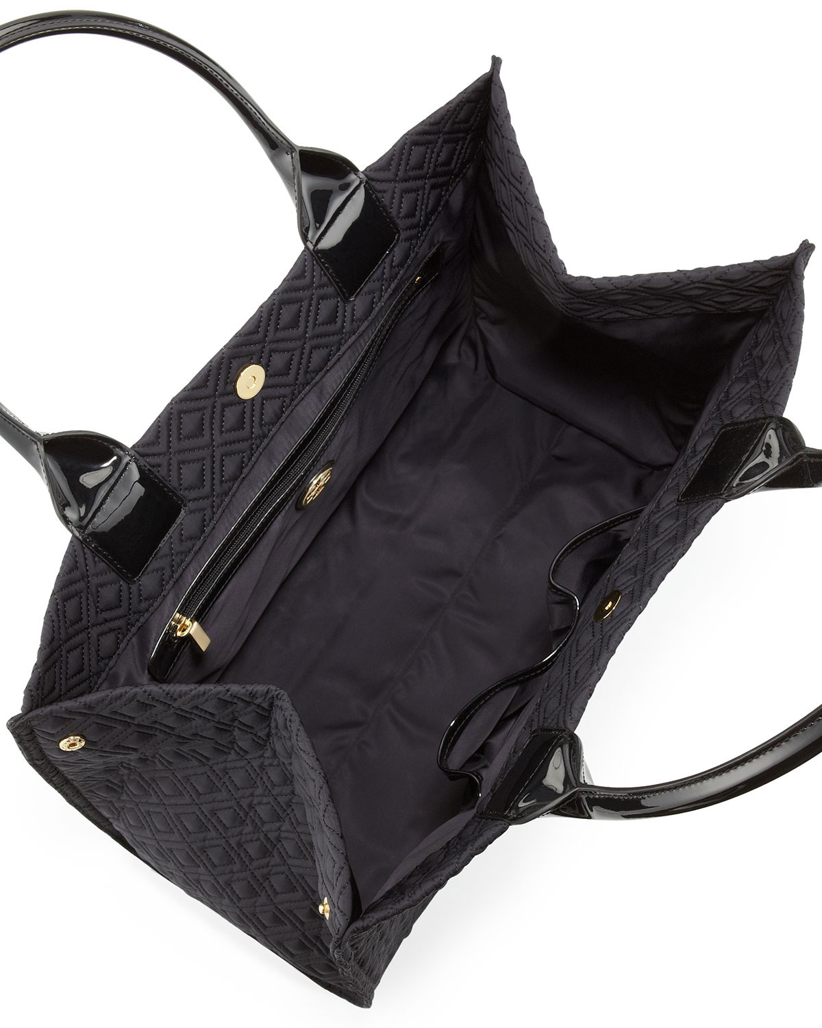 Lyst Tory Burch Ella Quilted Nylon Tote Bag Black in Black