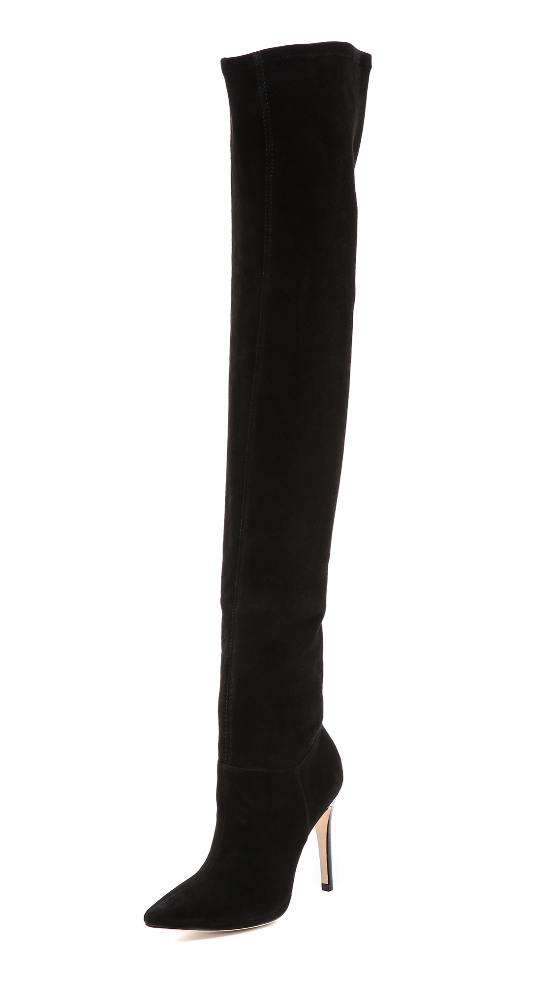 Lyst - Alice + Olivia Alice Olivia Dae Stretch Over The Knee Boots in Black