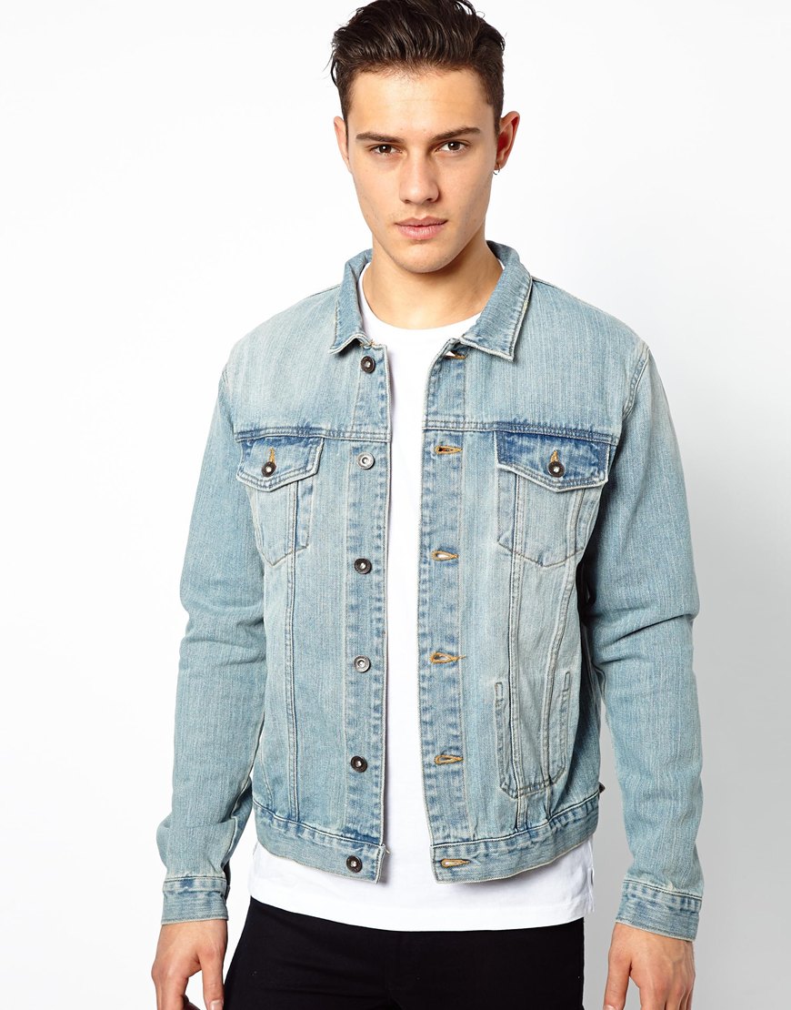 Native Youth Stone Wash Denim Jacket in Blue for Men Lyst