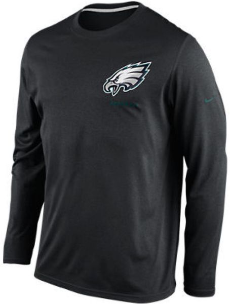 Nike Mens Long Sleeve Philadelphia Eagles Drifit Tshirt in Black for ...