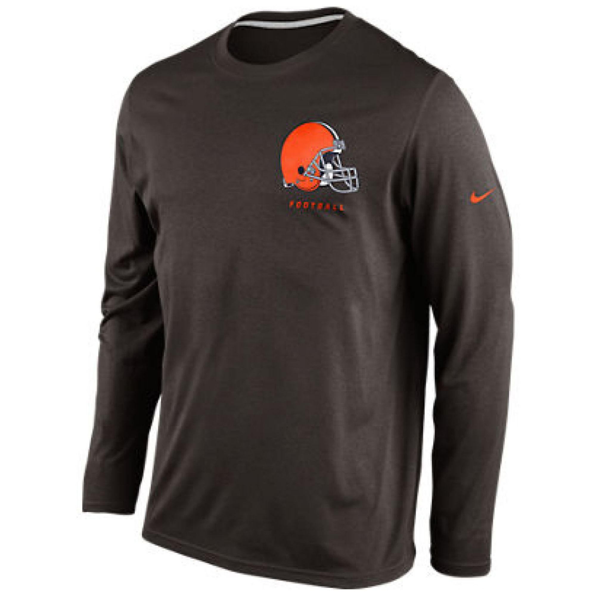 Nike Men'S Long-Sleeve Cleveland Browns Dri-Fit T-Shirt in Brown for ...