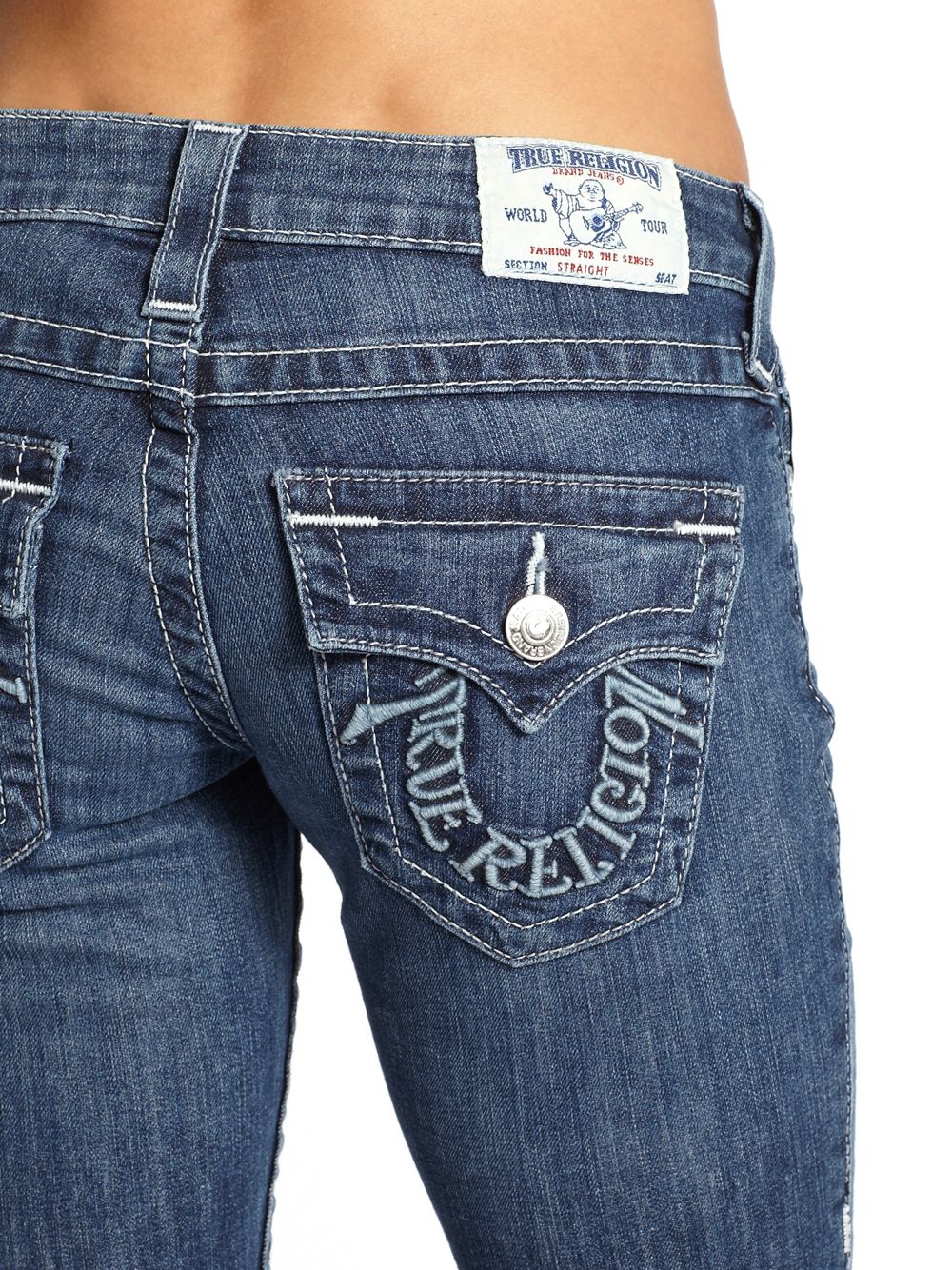 True religion Flap Pocket Straight Leg Jeans in Blue | Lyst
