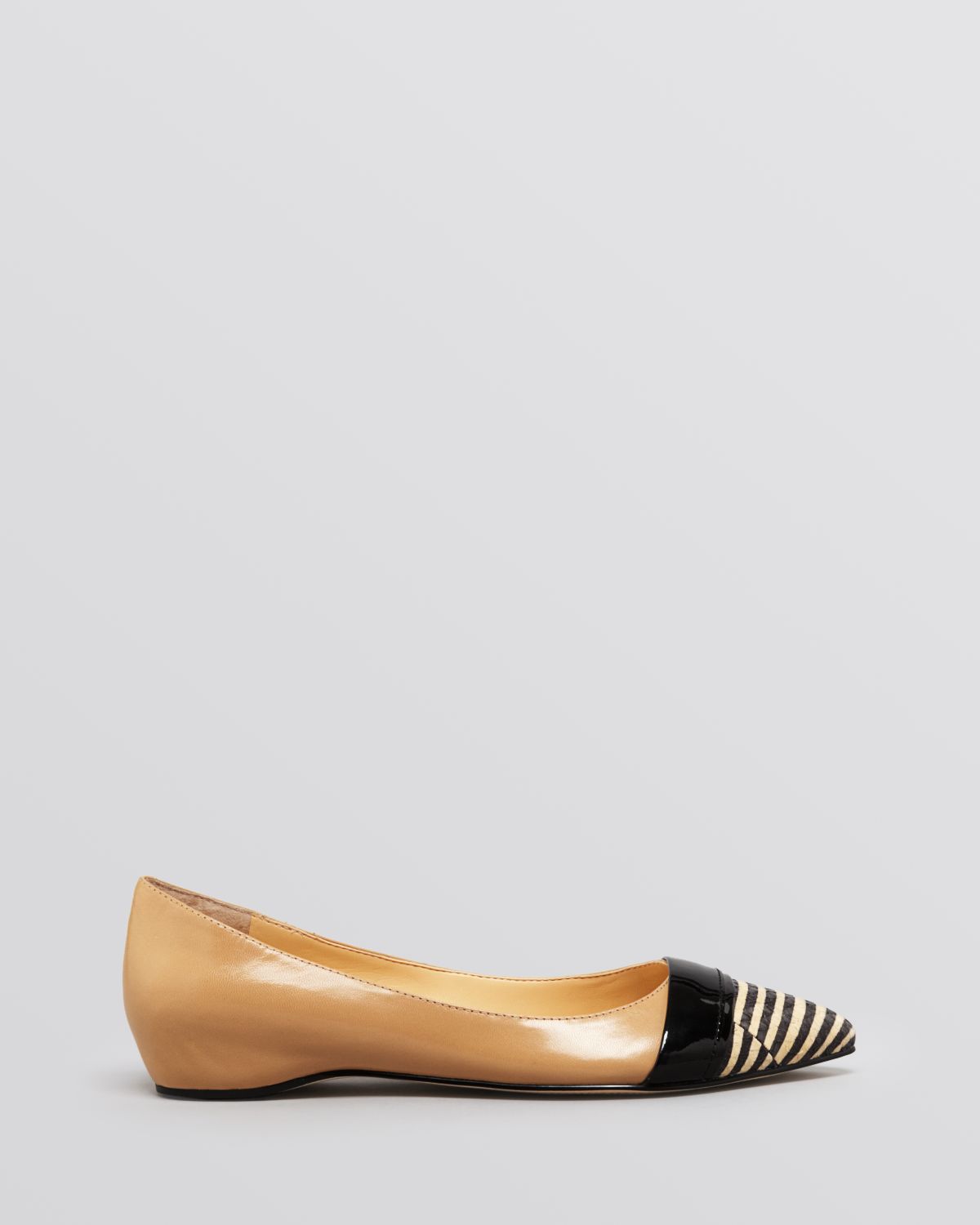 black and tan cap toe flats