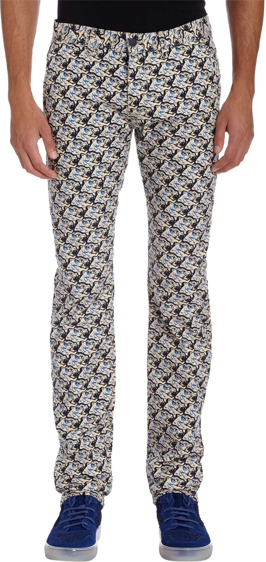 Lyst - Kenzo All Over Tiger Print Jeans in Blue for Men