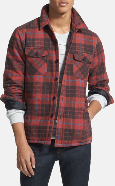 Obey Outbound Plaid Flannel Jacket in Blue for Men (Picante) | Lyst