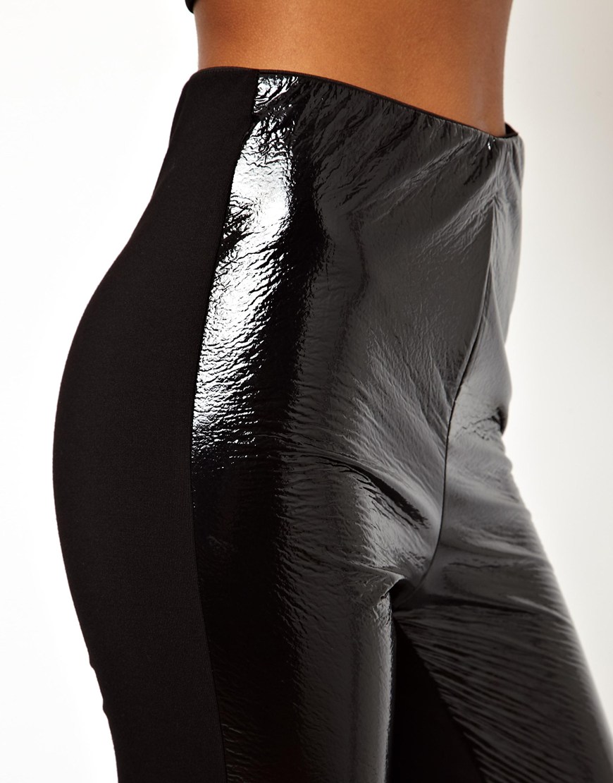 Black Matte Leather Look Leggings – Missy Online: Shoes, Fashion &  Accessories Based in Leeds