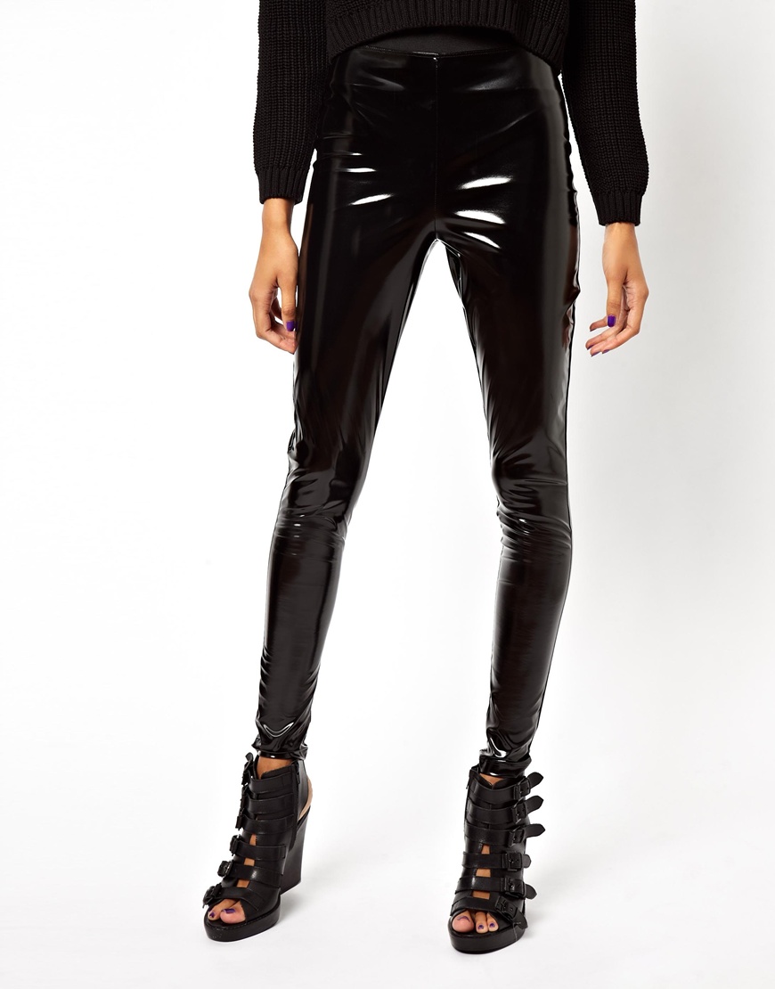 high waisted black trousers asos