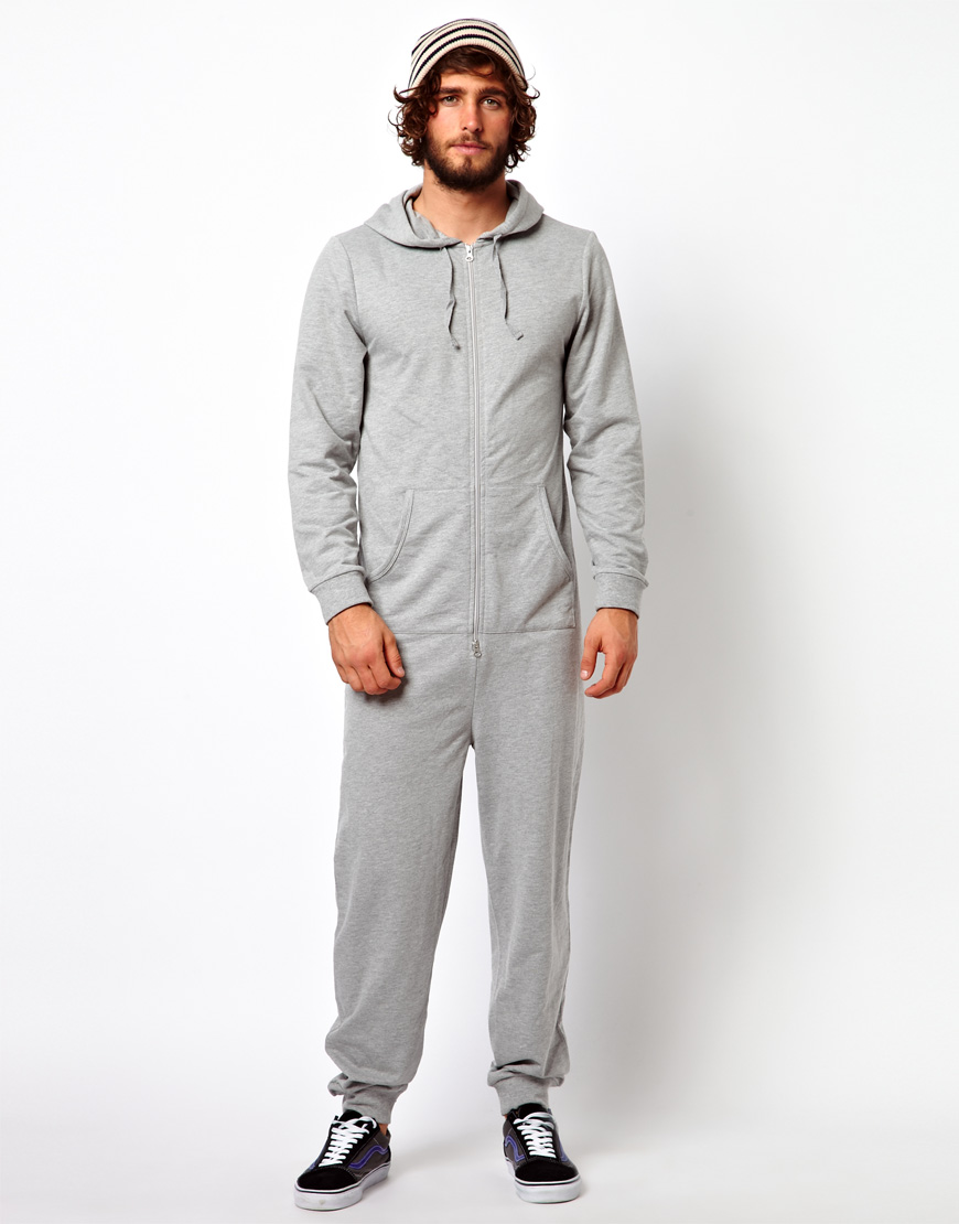Lyst Asos Onesie in Gray for Men