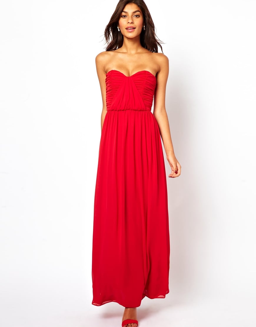 Ruched bandeau dress