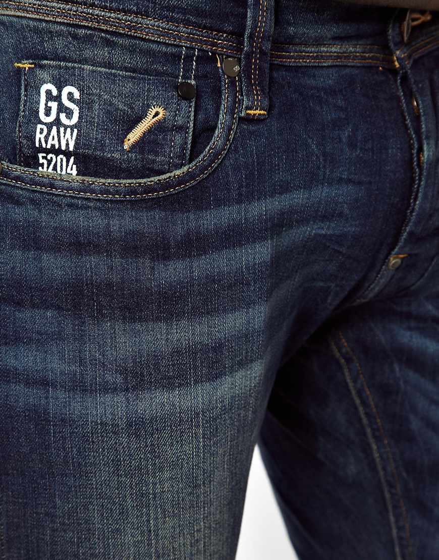 Lyst - G-Star Raw Gstar Jeans Defend Super Slim Fit Dark Aged in Blue ...