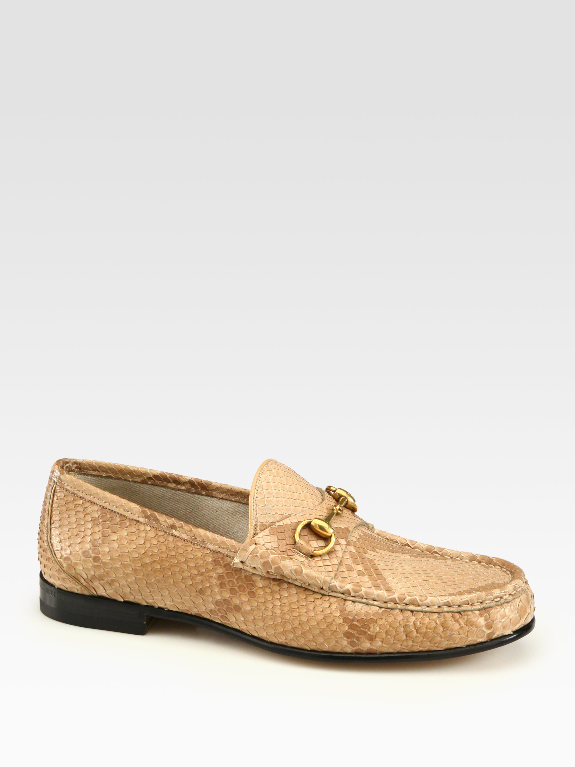 gucci python loafer