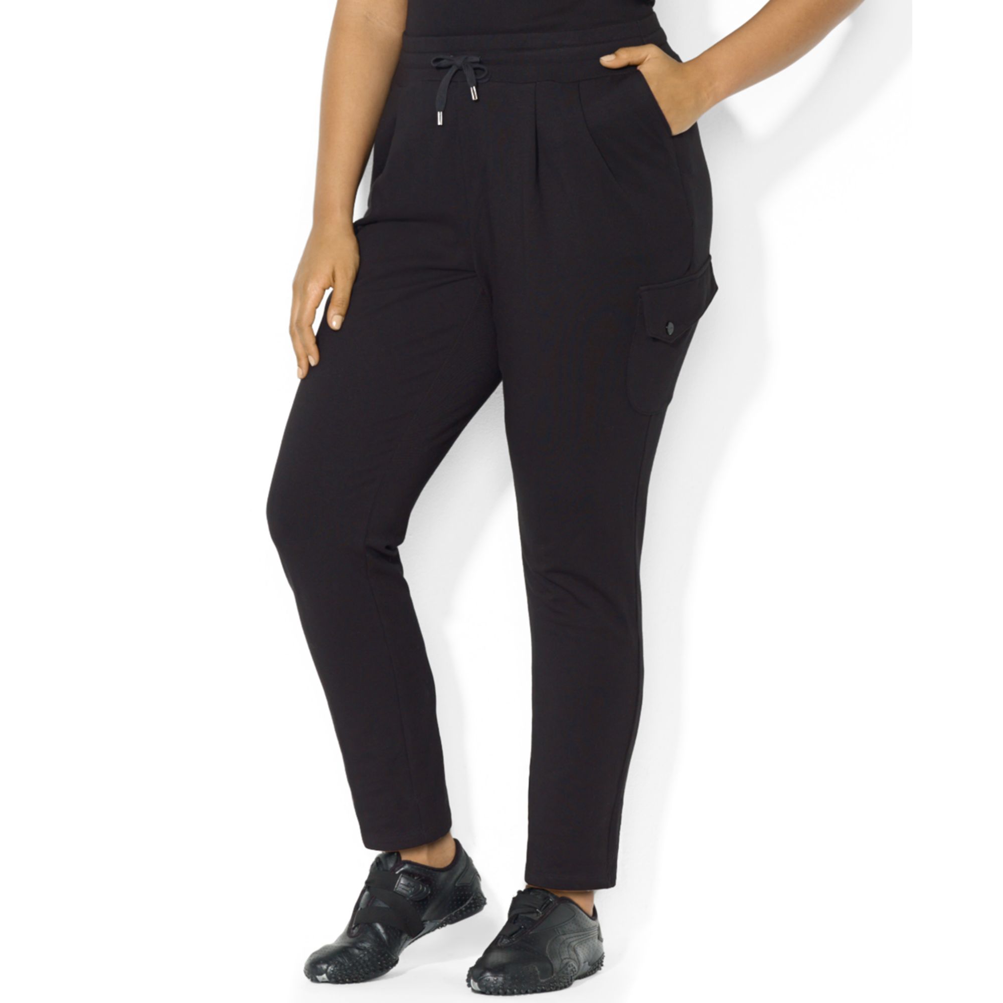 black petite cargo pants