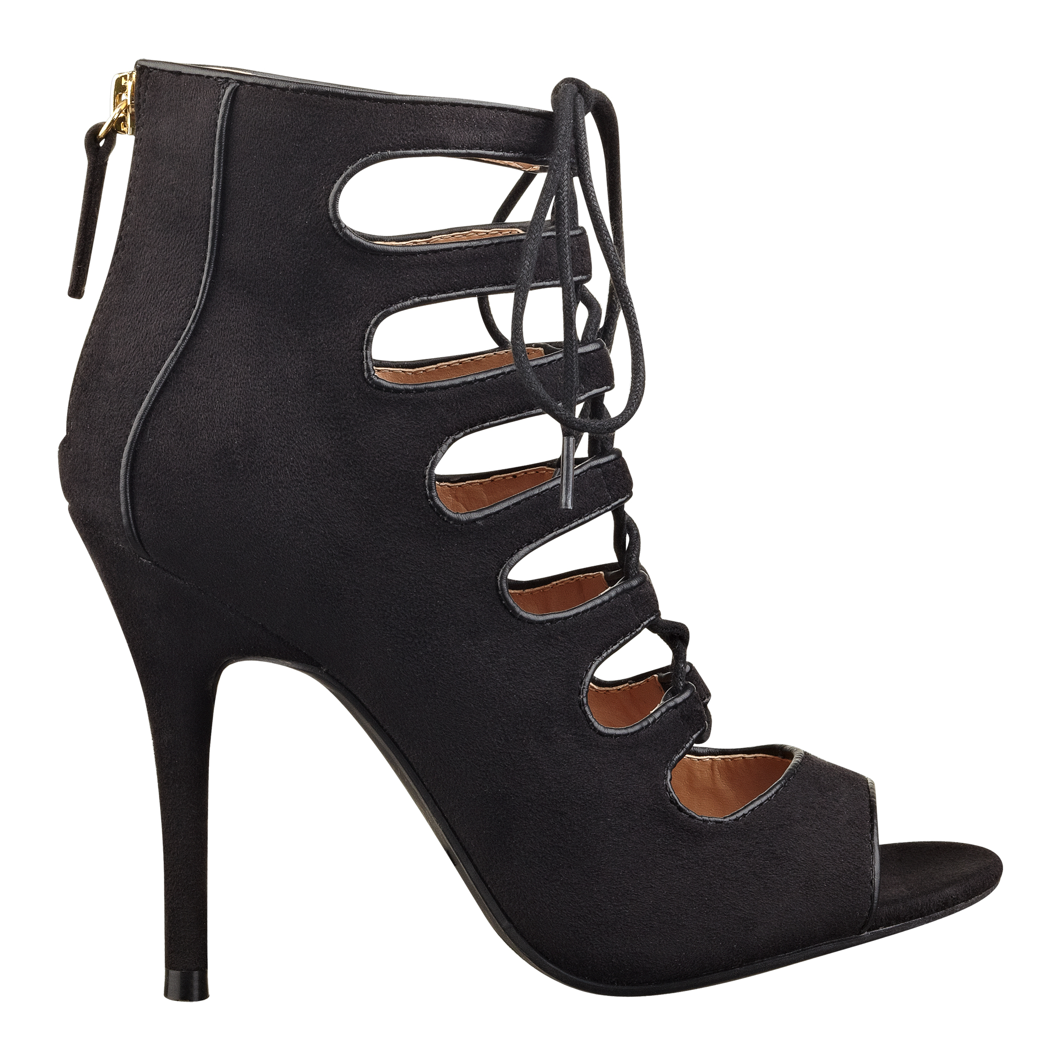 Nine west Lacey Lace Up Pump in Black (BLACK FABRIC) | Lyst