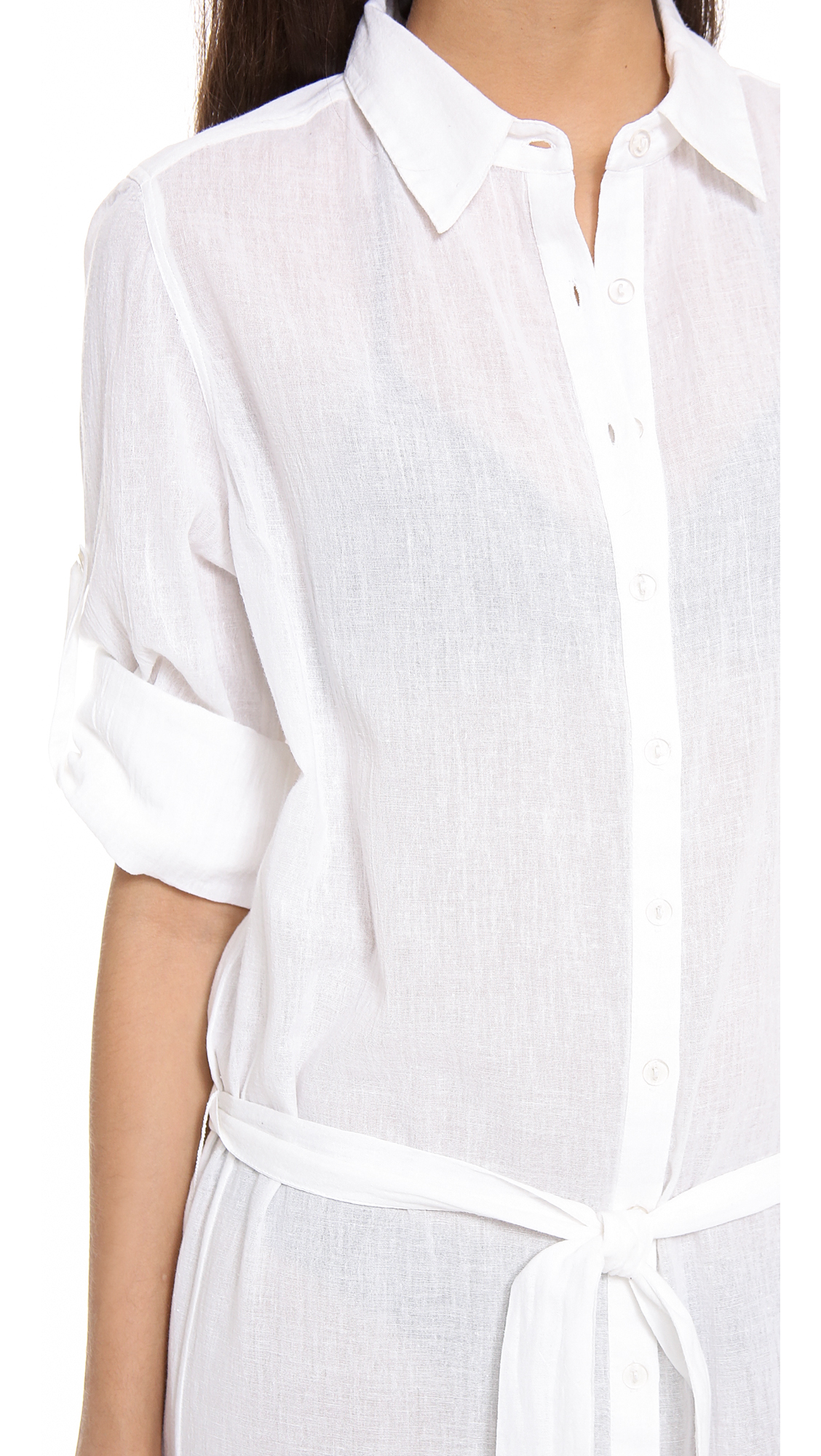 Lyst Thayer Shirt  Dress  Cover  Up  White Gauze in White
